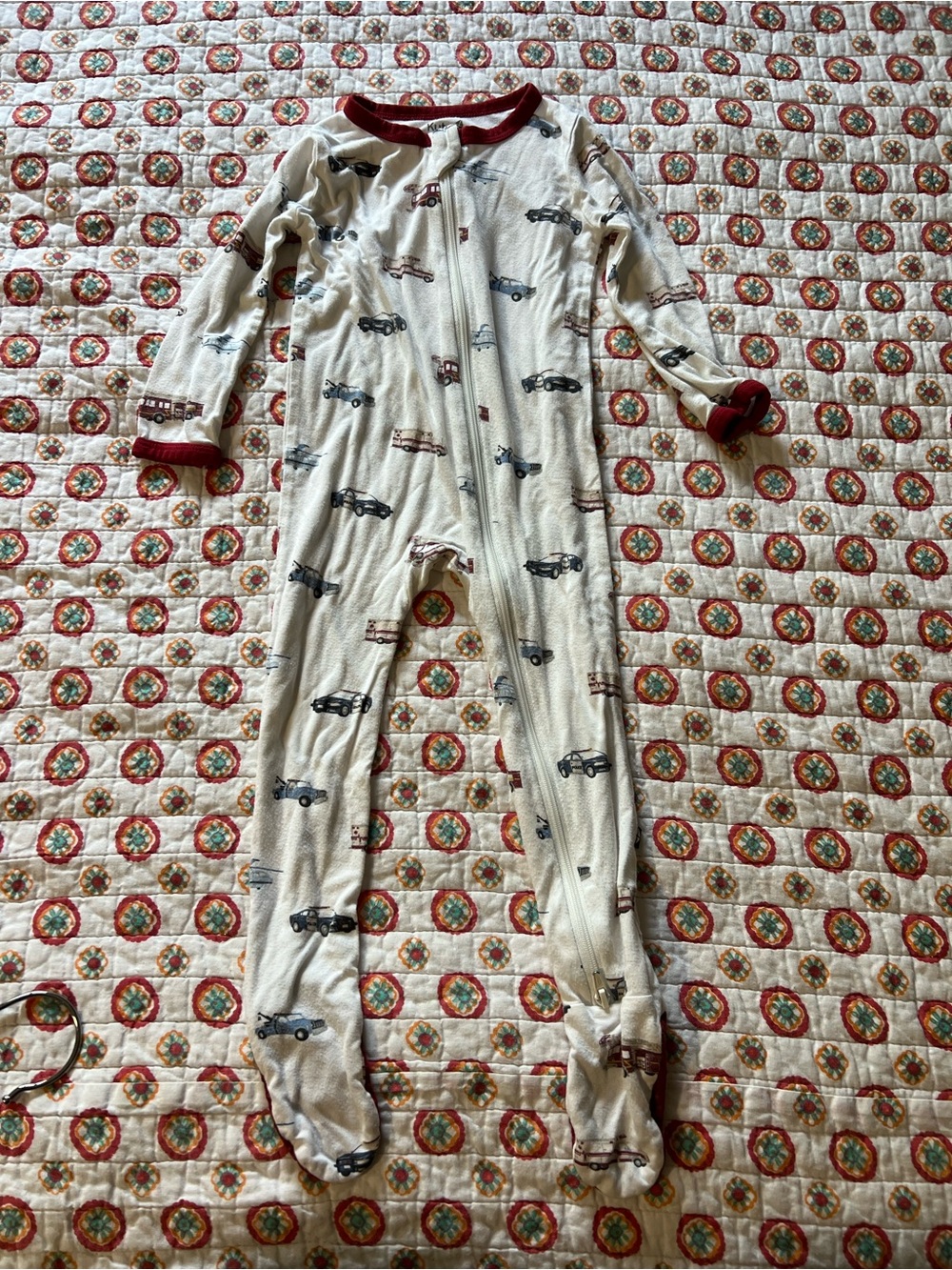 Kyte Bamboo Firetruck Police Rescue Footie Pajama size 12-18 months